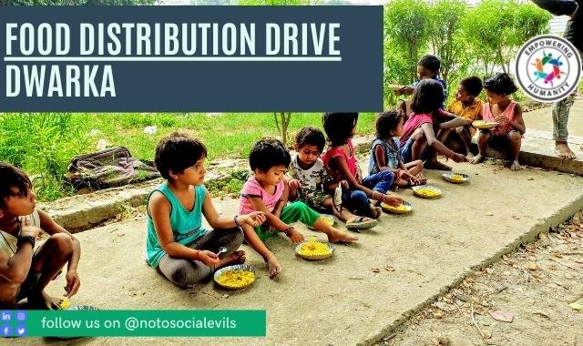 Food Distribution Drive At Dwarka Delhi Slum Area || UN Registered NGO